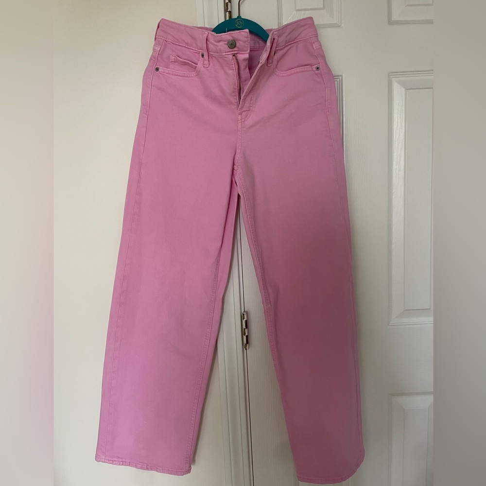 Old Navy Sky High Wide Leg Jeans (Pink)
